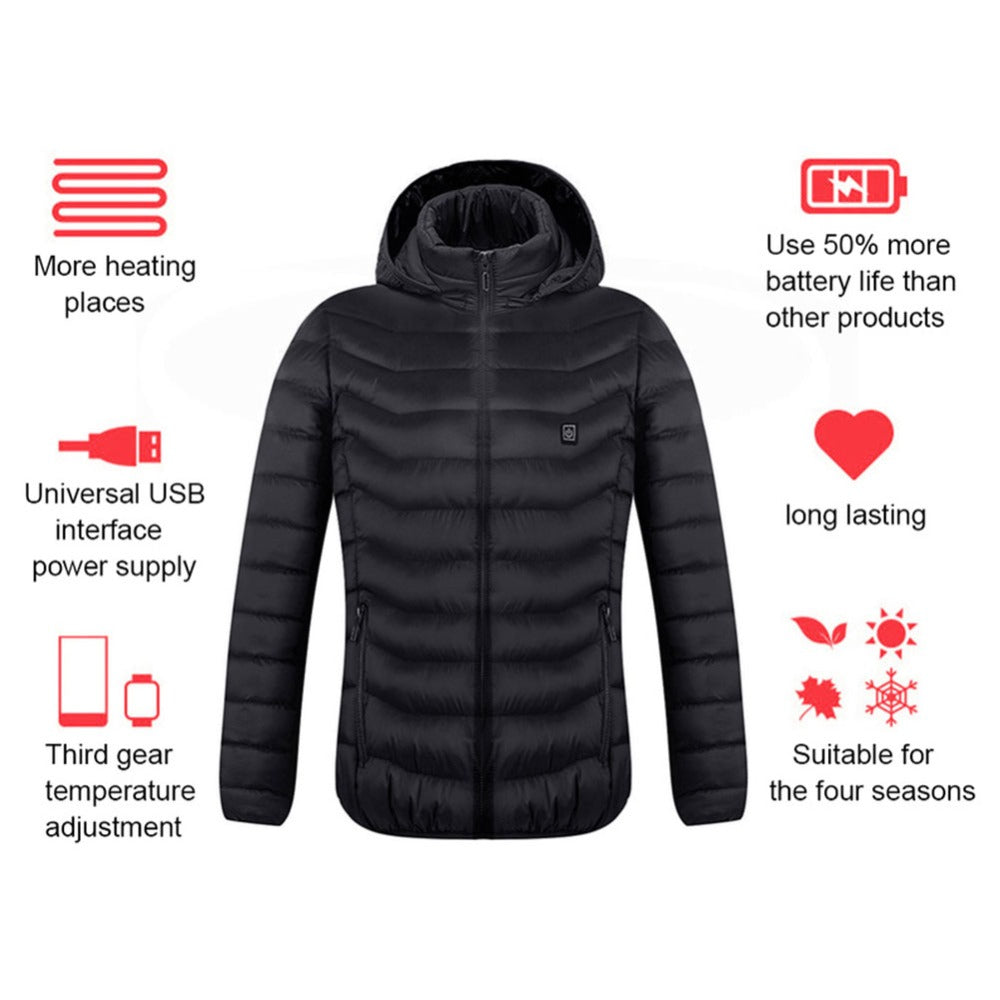 Quilted thermal lining inside the heated jacket