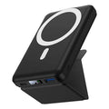 Magnetic Battery ，Magnetic Power Bank , 10000 Mah Power Bank with Folding Stand with USB-C Cable LED Display, Magnetic Power Bank 22.5W PD Fast Charging for Iphone D013 Black Compact